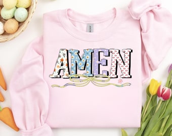 Preppy Amen PNG, Coquette bow Amen Png, Preppy Easter png, Amen Png, Happy Easter Png, Jesus png, Christian Easter png, Bible Verse png
