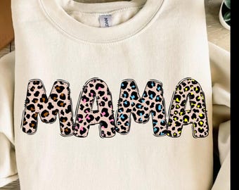 Mama PNG, Leopard Mama Shirt Design, trendy leopard Mama PNG, Neutral Png Design Mothers Day Png, Mom Shirt Design, neutral leopard mama png