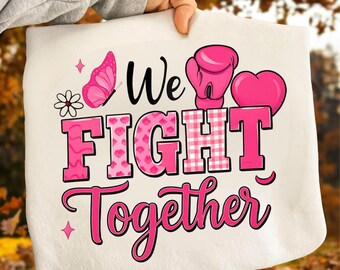 Luchamos juntos png, descarga de diseño de sublimación de cáncer de mama png, concientización sobre el cáncer png, cinta rosa png, cáncer de mama png
