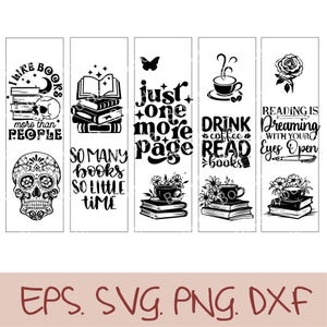 Bookmark SVG Bundle, bookmark png, funny bookmark svg, bookmark template svg, books svg, retro book svg, reading svg, Bookmark Quote svg