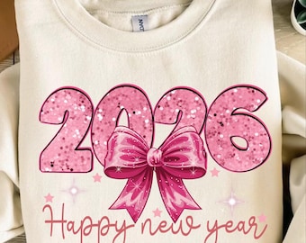 Happy New Year 2026 Png, Pink Coquette Bow Png, Retro New Years Png, Disco Ball Png, New Year New Me Png, 12 New Chappters Png, Brushstroke