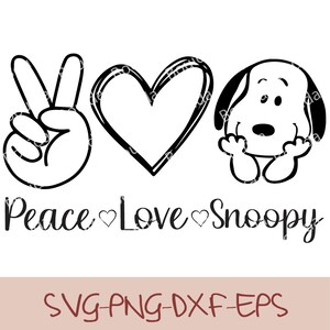 Snoopy SVG-paket: Jordnötter tecknad Clipart för Cricut (digital nedladdning) bild 8