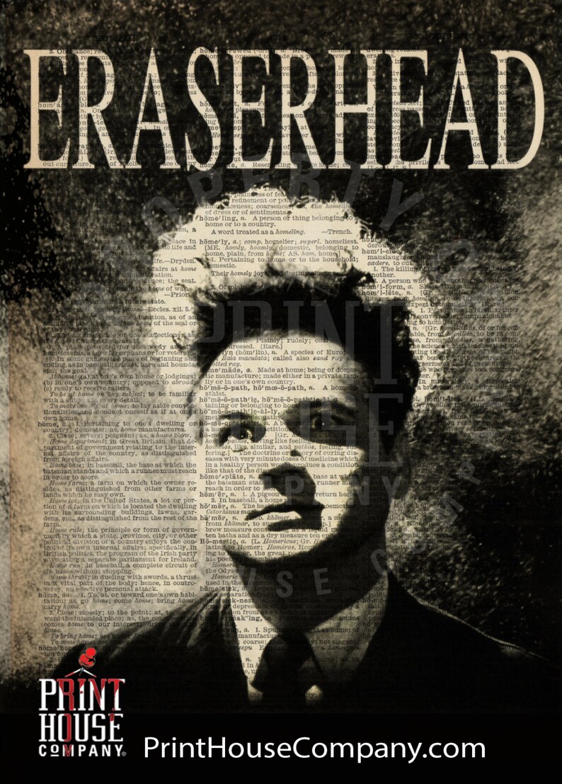 Eraserhead horrorthriller movie poster print Halloween Etsy