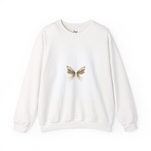Butterfly Crewneck Sweatshirt - Unisex Heavy Blend Pullover, Colorful Jumper, Insect Graphic Top, Butterflies Sweater, Nature Print Shirt