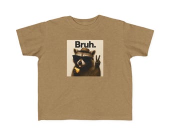 Bruh. Raccoon Toddler's Fine Jersey Tee