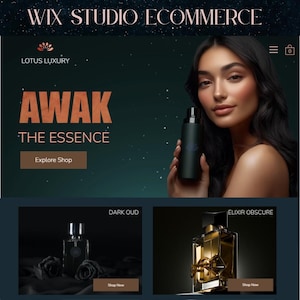 Dark Luxury Wix Website Template Wix Website Store Wix Website Template Luxury, Wix Studio Website Template Wix E-commerce Dark Online Store