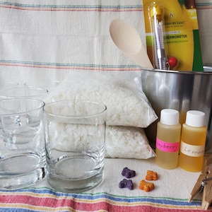 DIY Soy Candle Making Kit for 6 candles, Complete Instructions image 1