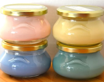 Wickless jar of scented soy wax to use with candle warmer