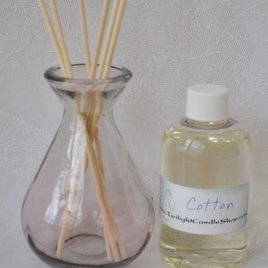 ON SALE: Rattan Reeds Diffuser Kit with teardrop glass jar, custom fragrance image 5