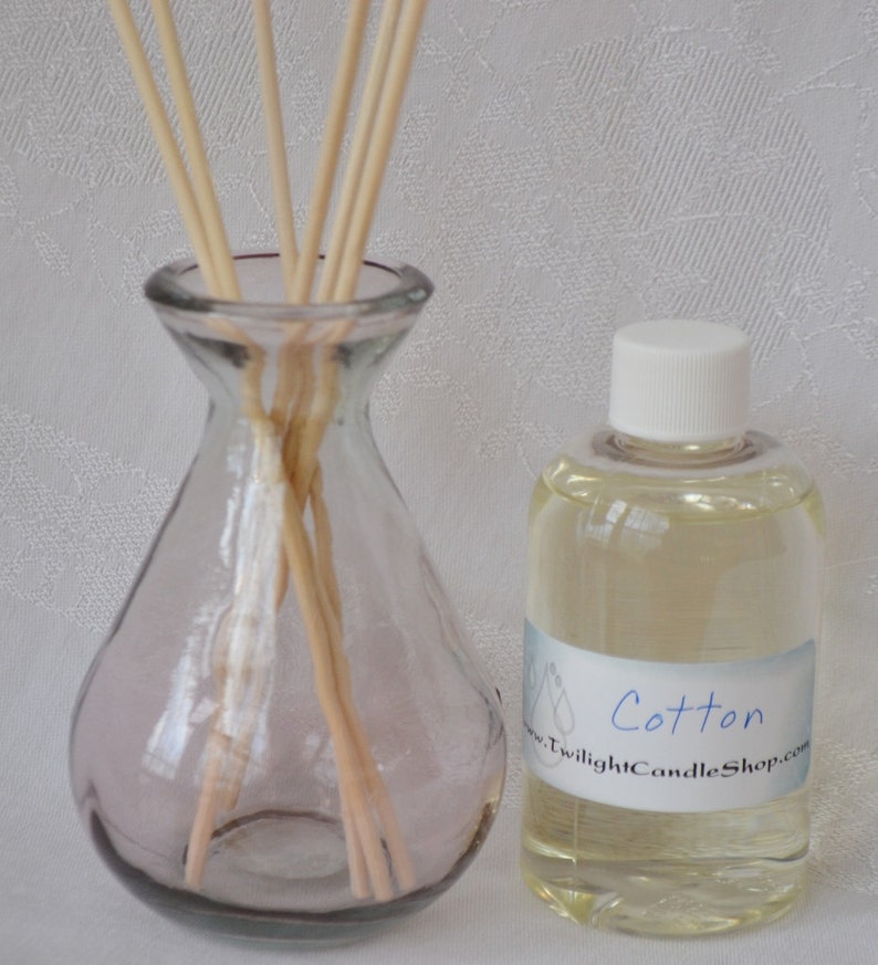 ON SALE: Rattan Reeds Diffuser Kit with teardrop glass jar, custom fragrance image 5