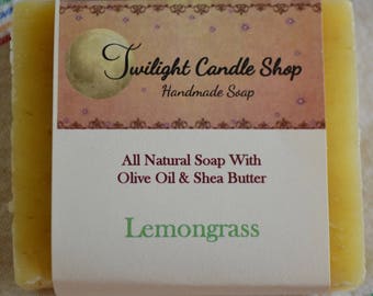 Twilight Candle Shop natural handmade soaps, scented only with essential oils, also unscented shea butter soap