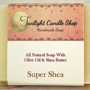 Handmade Natural Soap, Super Shea, unscented