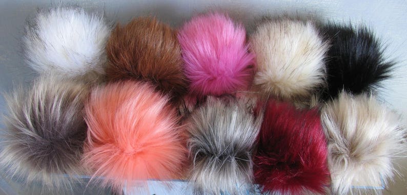 2-7.9 Large Spare Bobble Faux Fur Pom Pom Bobble for Hat Large Detachable PomPom Pom Pom Pompons en Fourrure in Fur Women winter Hat