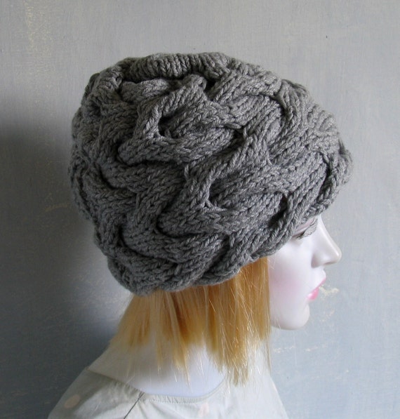 knit hat slouchy women men beanies style hat Large knit hat | Etsy