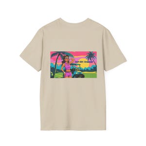 Koszulka golfowa Cart Girl, koszulka z grafiką retro, Beach Vibes, koszulka unisex Softstyle, koszulki golfowe