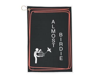 Funny Golf Towels - Almost Birdie Decor, Golf Gift for Dad, Golfing Towel for Him, Best Friend Gift, Sports Towel