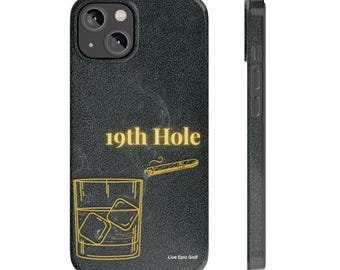 Schlanke Handyhülle mit Golf-Thema, 19 Loch Design, perfektes Golf Geschenk, Handyhülle für Golfer, Einzigartiges Geburtstagsgeschenk, Golf Zubehör
