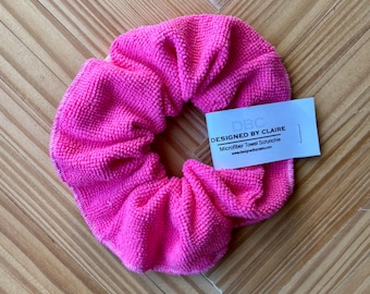 Large Microfiber Towel Scrunchies, Quick Drying scrunchy, Bright Colorful, Spa day, Hair day, Overnight hair tie, Facial care