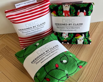Reusable Heating pads, Hand Warmers, Hot & Cold Pouch, Removable Cover, Zero waste,  Eco-friendly,  Machine Washable, Microwavable, Holiday