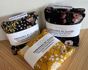 Reusable Heating pads, Fall Floral , Hand Warmers, Hot & Cold Pouch, Removable Cover, Zero waste,  Eco-friendly, Washable, Microwavable