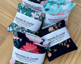 Reusable Heating pads, Hand Warmers, Hot & Cold Pouch, Removable Cover, Zero waste,  Eco-friendly,  Machine Washable, Floral Collection