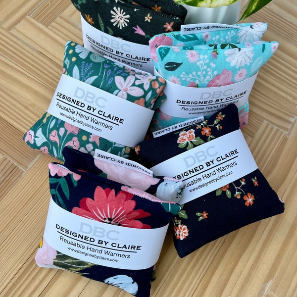 Reusable Heating pads, Hand Warmers, Hot & Cold Pouch, Removable Cover, Zero waste,  Eco-friendly,  Machine Washable, Floral Collection