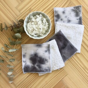 Reusable makeup remover pads/ Reusable cotton rounds/ Zero waste / Eco-friendly / Machine Washable/ Makeup remover /Black Tie-Dye with White