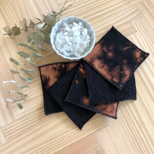 Reusable makeup remover pads/ Reusable cotton rounds/ Zero waste / Eco-friendly / Machine Washable/ Makeup remover / Reverse Black Tie-Dye