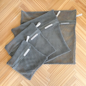 Zero waste Laundry Bag, Great for cleaning reusable items, eco-friendly gift, eco living, Multiple sizes, Gray Mesh bag for laundry