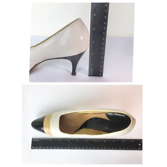 vintage 1950s pumps high heels shoes|50s leather … - image 9