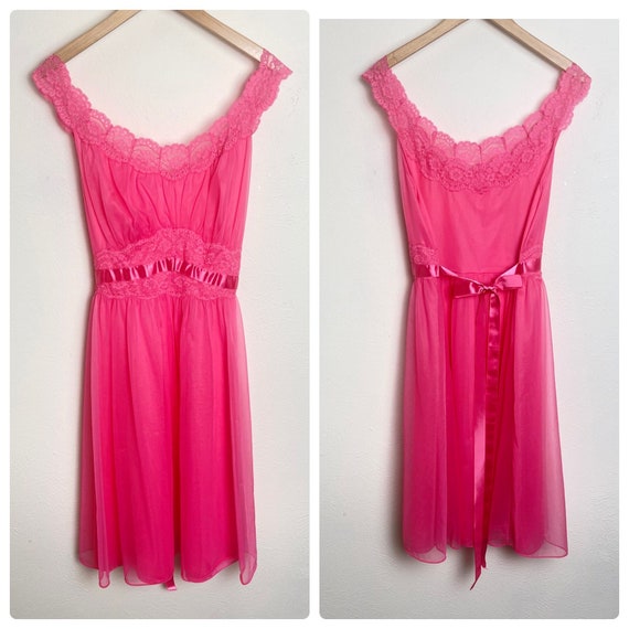 1950s Vanity Fair L-XL vintage nightgown negligee lou… - Gem