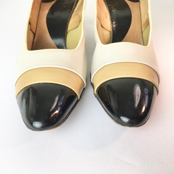 vintage 1950s pumps high heels shoes|50s leather … - image 3