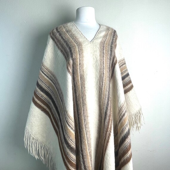 poncho western XL wool blanket boho wrap, women men c… Gem