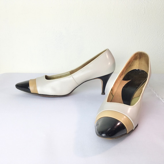 vintage 1950s pumps high heels shoes|50s leather … - image 2