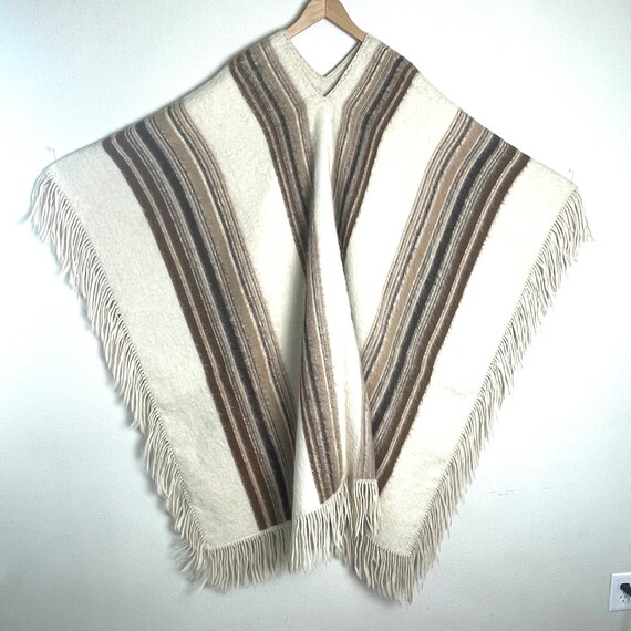 poncho western XL wool blanket boho wrap, women men c… Gem