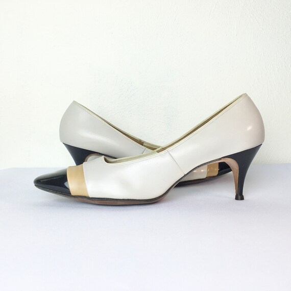 vintage 1950s pumps high heels shoes|50s leather … - image 5