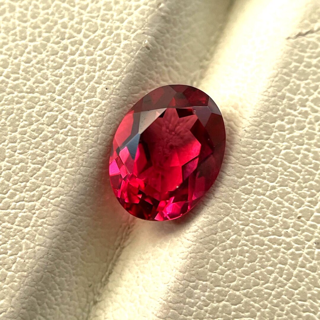 Lab Made Ruby Ruby Oval Lab-created Red Ruby: AAA Faceted Loose Gemstone - Etsy