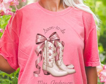 Soon To Be Mrs Bridal Shirt Gift | Custom Western Bridal Gift Shirt for Cowgirl Bridal Shower | Custom Country Wedding Gift for Bride