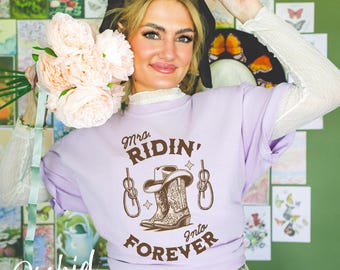 Ridin' Into Forever Matching Country Wedding Party Shirts | Matching Shirts for Western Wedding | Cowgirl Bridal Shirt Gifts for Bridesmaids