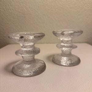 Vintage Iittala Festivo Candleholder Pair Designed by Timo Sarpaneva