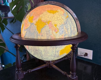 Vintage Light Up Globe - Replogle Globes - World Vision