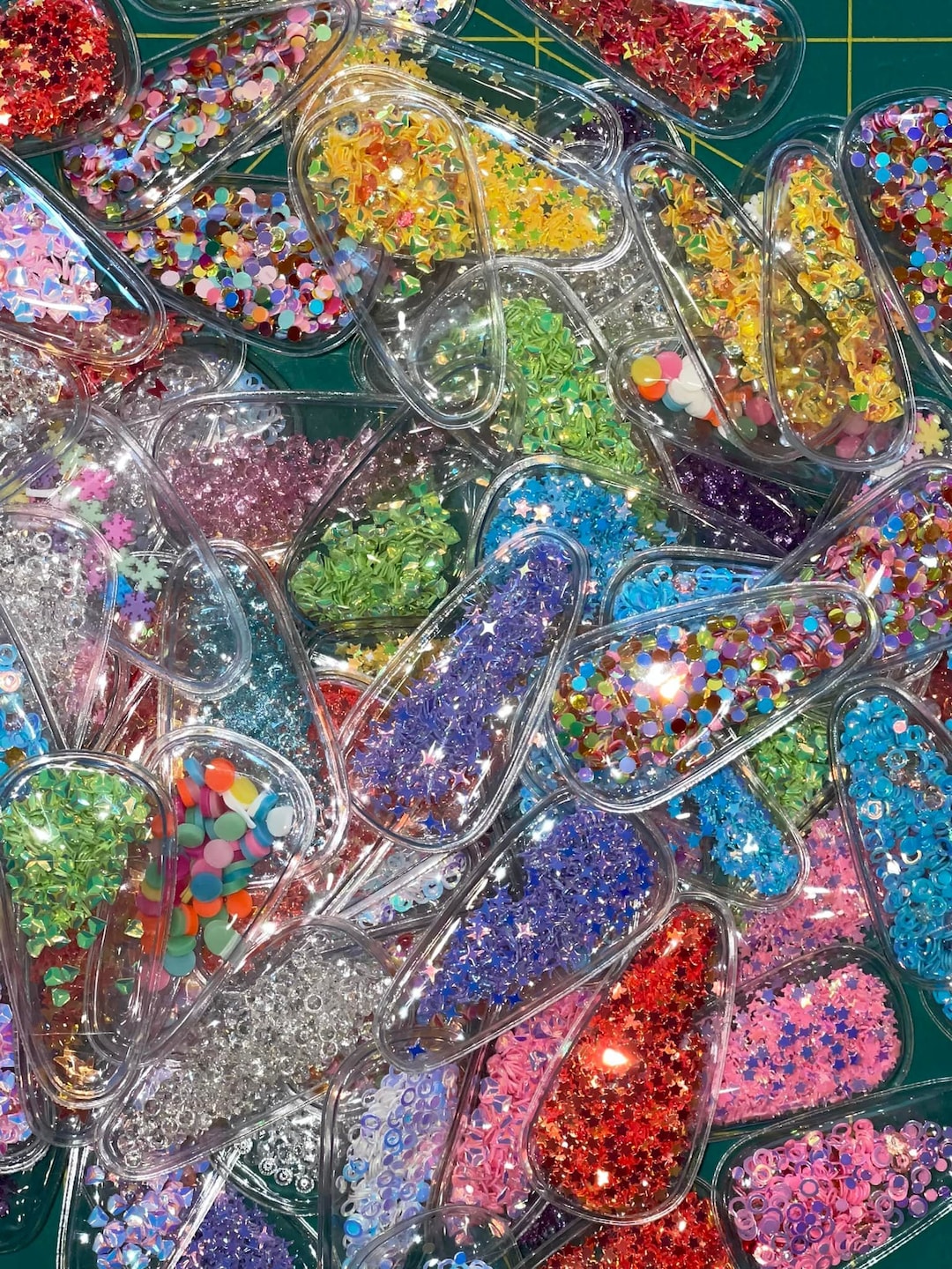 100 Shaker Snap Clips and Covers//hair Bows//50mm Snap Clips//filled