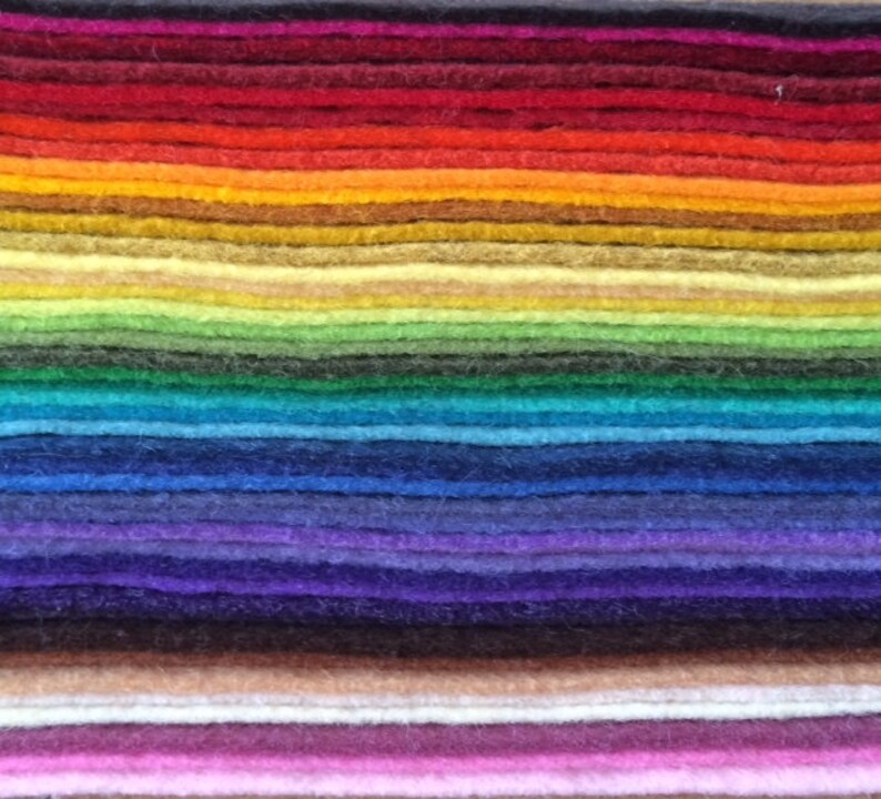 Wool Blend Feltcolor Chartfabric Swatchesfelt Swatcheswool Etsy