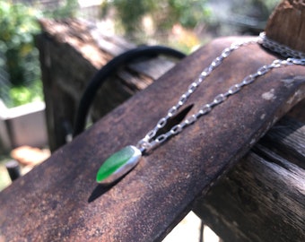 Emerald Green Sea Glass Pendant