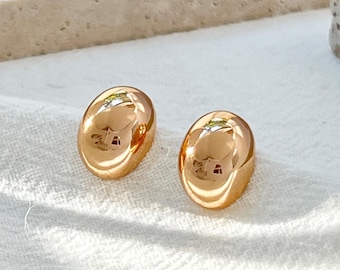 18K Vintage Gold Ball Stud Earrings,Dainty Gold Bead Earrings Studs,Minimalist Gold Dot Studs,Simple Everyday Jewelry,Birthday Gifts For Her