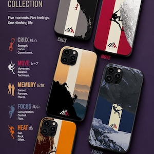 Rock Climbing iPhone Case Collection  Crux, Move, Memory, Focus & Heat, MagSafe Phone Case for Climbers