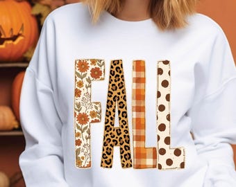 Fall DTF Transfer, Autumn Leopard Plaid Floral DTF, Retro Fall Shirt Transfer, Cute Fall Ready to Press, Thanksgiving DTF Transfer,Halloween