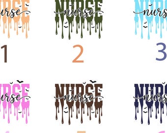 Halloween Nurse SVG Bundle, 6 Nurse PNG Designs, Spooky Nurse SVG, Dripping Nurse PnG, Nurse Halloween Shirt Design, Digital Download