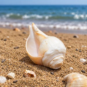 Vishnu Shankh (natürlicher Pfirsich) | Authentische Natürliche Conch Shell (Muschel) für Puja, Hindu Anbetung und andere