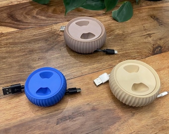 Organizer na kable z funkcją zwijania | Uchwyt na słuchawki i ładowarki | Przechowywanie kabli w podróży i w domu